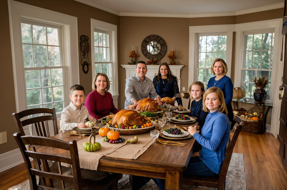 Painted house for thanksgiving celebration