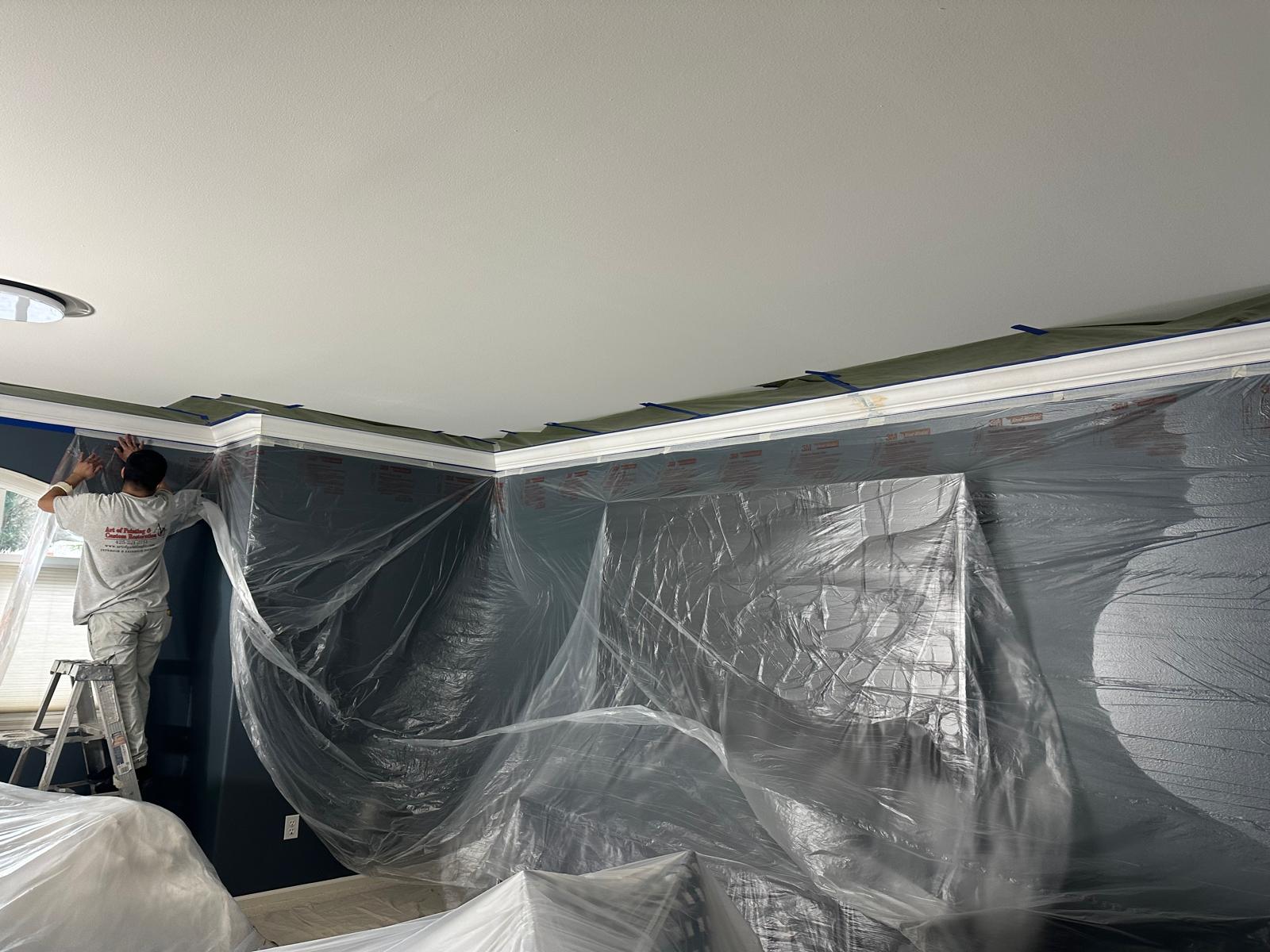 Interior painting project in Everett WA showcasing modern colors and quality results.